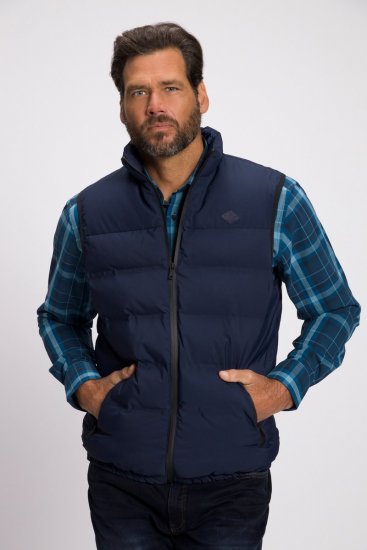 JP1880 Quilted Gilet Stand-up Collar Navy - Didelės vyriškos striukės - Didelės vyriškos striukės
