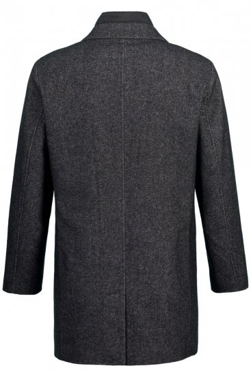 JP1880 Coat Wool Blend Quilted Insert Black - Didelės vyriškos striukės - Didelės vyriškos striukės
