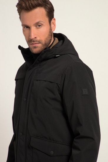 JP1880 Parka Warm Sleeves with Windcuffs Black - Didelės vyriškos striukės - Didelės vyriškos striukės