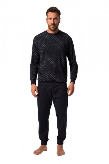 JP1880 Pyjamas Two-piece Long Sleeve and Long Trousers Navy - Apatinis trikotažas ir plaukimo apranga - Apatinis trikotažas - 2XL-8XL