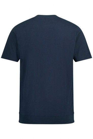JP1880 818628 Henley marškinėliai su pilvo kirpimu Tamsiai mėlyna - Marškinėliai - Marškinėliai - 2XL-14XL