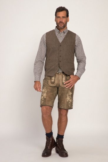 JP1880 Vest Tweed Wool Blend Traditional Light Brown - Kostiumai ir švarkai - Didelio dydžio kostiumai ir švarkai