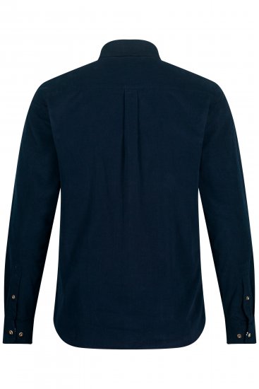 JP1880 Modern Fit Buttoned Collar Cotton Shirt Navy Blue - Marškiniai - Marškiniai - 2XL-8XL