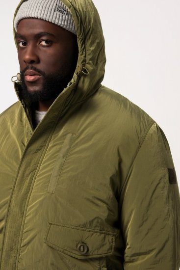 STHUGE Bomber Jacket With Hood Green - Didelės vyriškos striukės - Didelės vyriškos striukės