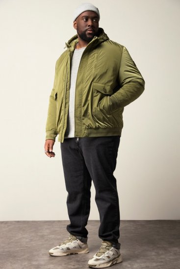STHUGE Bomber Jacket With Hood Green - Didelės vyriškos striukės - Didelės vyriškos striukės