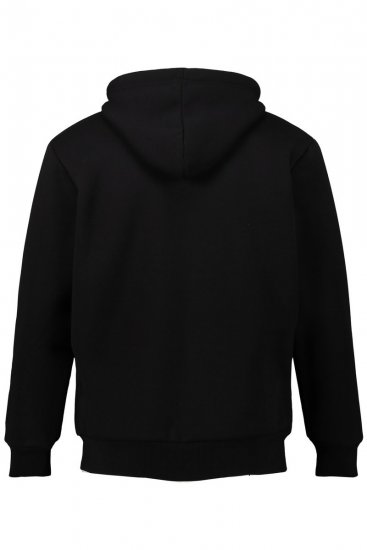JP1880 820464 Striukė su gobtuvu ir teddy pamušalu Juoda TALL - TALL džemperiai - TALL džemperiai aukštiems vyrams