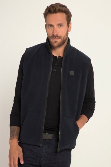 JP1880 Fleece Gilet Stomach Fit Navy - Didelės vyriškos striukės - Didelės vyriškos striukės