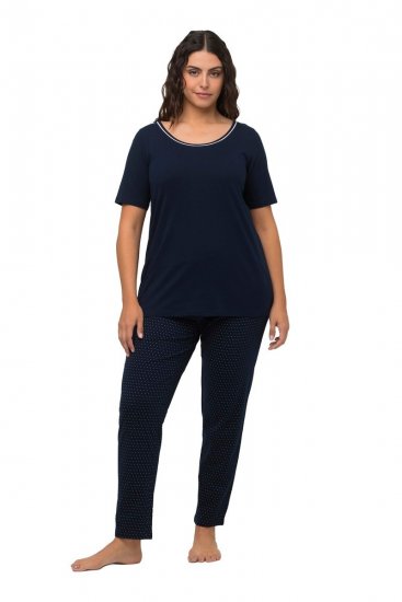 Ulla Popken 821244 Pižama su taškeliais Tamsiai mėlyna - Pižama/Loungewear - 
