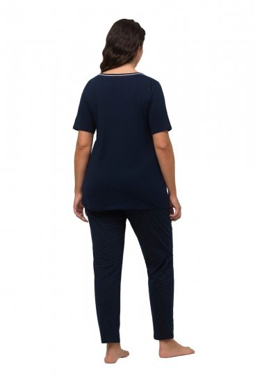 Ulla Popken 821244 Pižama su taškeliais Tamsiai mėlyna - Pižama/Loungewear - 