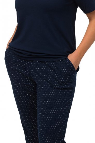 Ulla Popken 821244 Pižama su taškeliais Tamsiai mėlyna - Pižama/Loungewear - 