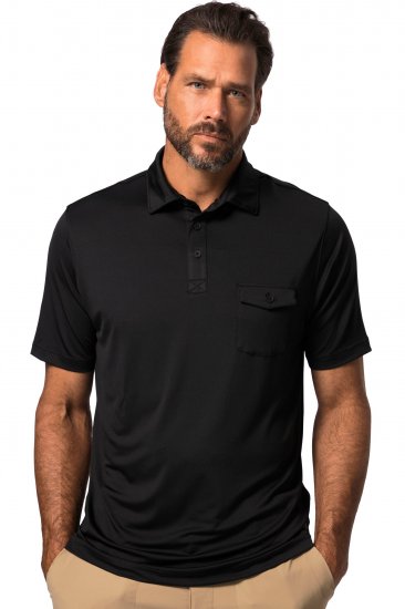JP1880 Jay-Pi Flexnamic QuickDry Piqué Golf Polo Shirt Black - Sportiniai drabuziai & outdoor - Dideliu dydziu sportiniai drabuziai vyrams