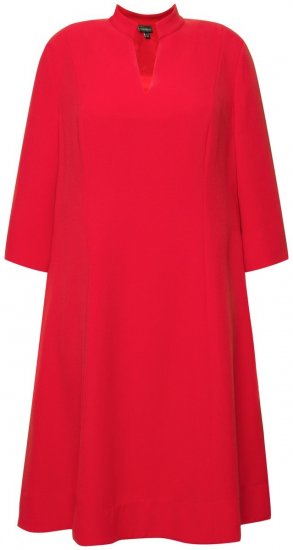 Ulla Popken 823290 A formos suknelė su kišenėmis Raudona - Midi suknelės - Moteriškos midi suknelės didesniais dydžiais