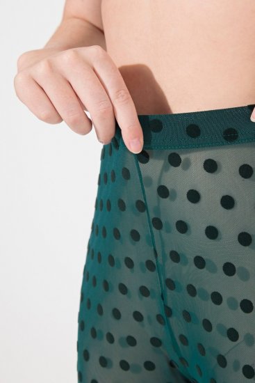 Ulla Popken 823383 Taškuotos pėdkelnių tamprės Alyvuogių žalia - Pėdkelnės & kojinės - 