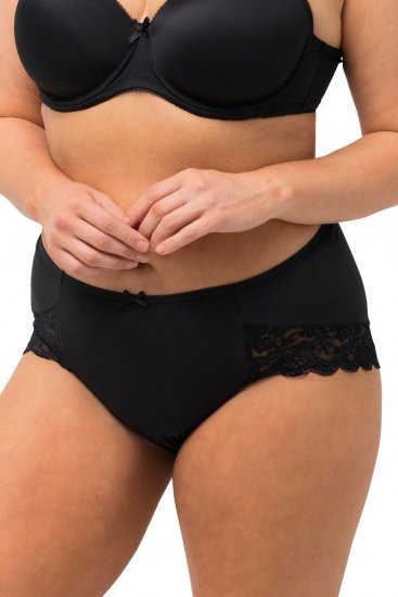 Ulla Popken 824106 Kelnaitės su nėriniais 2 vnt. Juoda - Kelnaitės - 