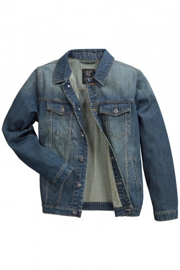 JP1880 Denim Jacket Dark Blue Denim - Didelės vyriškos striukės - Didelės vyriškos striukės