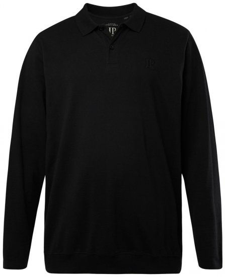 JP1880 827115 Polo marškinėliai ilgomis rankovėmis su pilvo kirpimu Juoda - Polo marškinėliai - Polo marškinėliai - 2XL-8XL