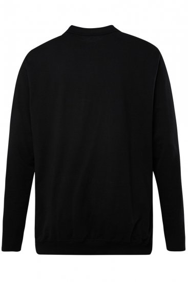 JP1880 827115 Polo marškinėliai ilgomis rankovėmis su pilvo kirpimu Juoda - Polo marškinėliai - Polo marškinėliai - 2XL-8XL
