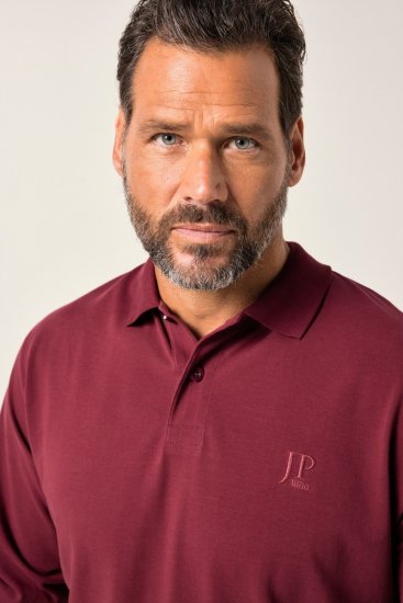JP1880 Polo Shirt Pique Long Sleeve Red - Polo marškinėliai - Polo marškinėliai - 2XL-8XL