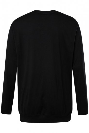 JP1880 827128 Marškinėliai ilgomis rankovėmis su pilvo kirpimu Juoda - Marškinėliai - Marškinėliai - 2XL-14XL