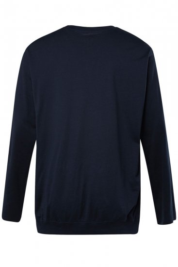 JP1880 827128 Marškinėliai ilgomis rankovėmis su pilvo kirpimu Tamsiai mėlyna - Marškinėliai - Marškinėliai - 2XL-14XL