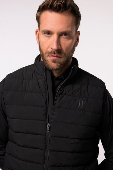 JP1880 Quilted Gilet Stand-Up Collar Black - Didelės vyriškos striukės - Didelės vyriškos striukės