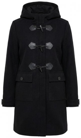 Ulla Popken 829347 Duffle paltas Juoda - Paltai - Didelių dydžių paltai moterims