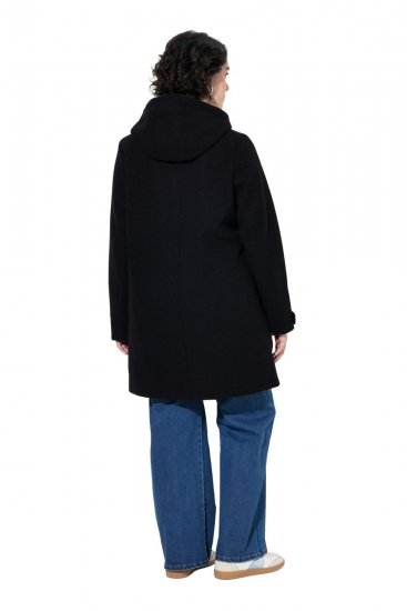 Ulla Popken 829347 Duffle paltas Juoda - Paltai - Didelių dydžių paltai moterims