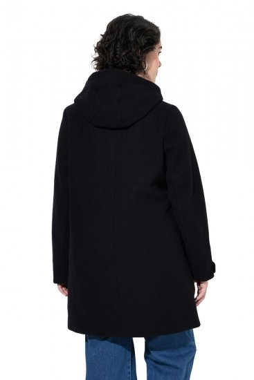 Ulla Popken 829347 Duffle paltas Juoda - Paltai - Didelių dydžių paltai moterims