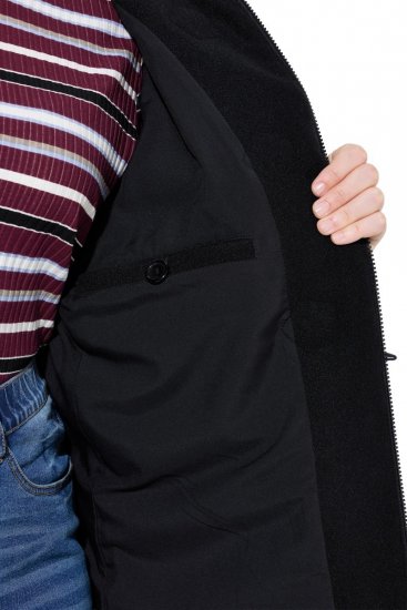 Ulla Popken 829347 Duffle paltas Juoda - Paltai - Didelių dydžių paltai moterims