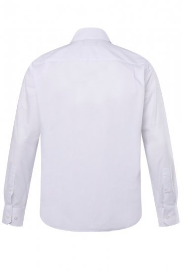 Men+ 753 Dalykiniai marškiniai ilgomis rankovėmis su klasikine apykakle Balta - Marškiniai - Marškiniai - 2XL-8XL