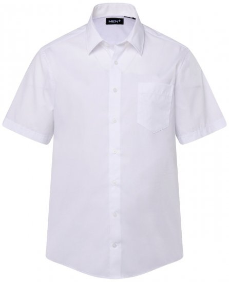 Men+ 756 Dalykiniai marškiniai trumpomis rankovėmis su klasikine apykakle Balta - Marškiniai - Marškiniai - 2XL-8XL
