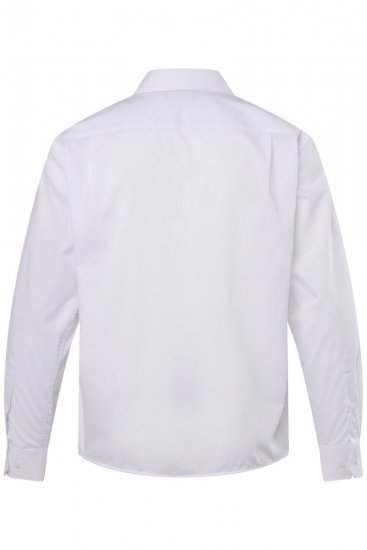 Men+ 757 Dalykiniai marškiniai ilgomis rankovėmis su atvira apykakle Balta - Marškiniai - Marškiniai - 2XL-8XL