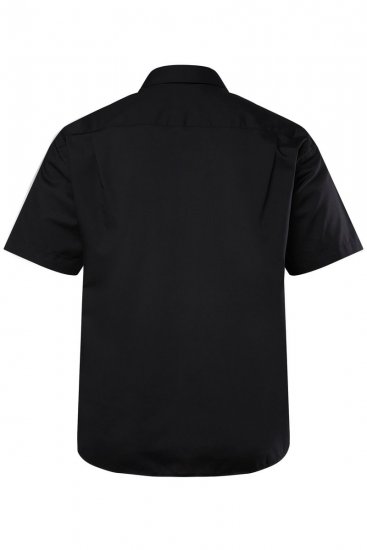 Men+ 758 Dalykiniai marškiniai trumpomis rankovėmis su atvira apykakle Juoda - Marškiniai - Marškiniai - 2XL-8XL