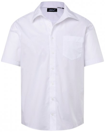 Men+ 758 Dalykiniai marškiniai trumpomis rankovėmis su atvira apykakle Balta - Marškiniai - Marškiniai - 2XL-8XL