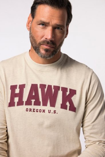JP1880 T-Shirt Long Sleeve Hawk Off-White TALL - VYRIŠKI DRABUŽIAI MT-6XLT - Drabužiai aukštiems vyrams