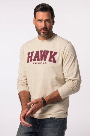 JP1880 T-Shirt Long Sleeve Hawk Off-White TALL - VYRIŠKI DRABUŽIAI MT-6XLT - Drabužiai aukštiems vyrams