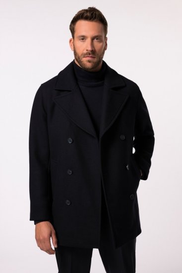 JP1880 Caban Short Double-breasted Overcoat Navy - Didelės vyriškos striukės - Didelės vyriškos striukės