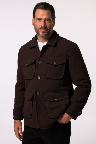 JP1880 Field Jacket Dark Brown - Didelės vyriškos striukės - Didelės vyriškos striukės