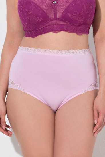 Ulla Popken 831866 Kelnaitės aukštu juosmeniu su nėriniais 3 vnt. Tamsiai mėlyna - Kelnaitės - 