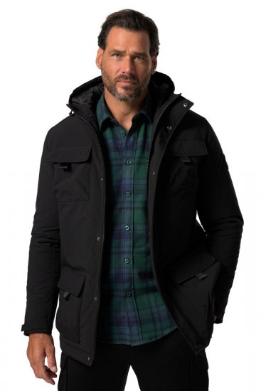 JP1880 832202 Lauko striukė su gobtuvu Juoda TALL - TALL striukės - TALL striukės aukštiems vyrams