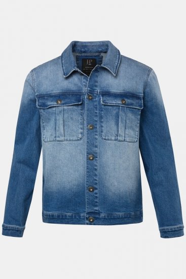 JP1880 832510 Stretch Džinsinė striukė Indigo mėlyna - Didelės vyriškos striukės - Didelės vyriškos striukės