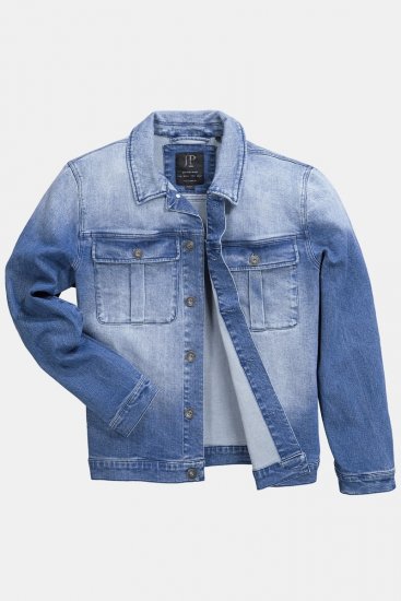 JP1880 832510 Stretch Džinsinė striukė Indigo mėlyna - Didelės vyriškos striukės - Didelės vyriškos striukės