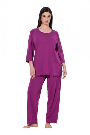 Ulla Popken 833660 Pižama Violetinė - Pižama/Loungewear - 