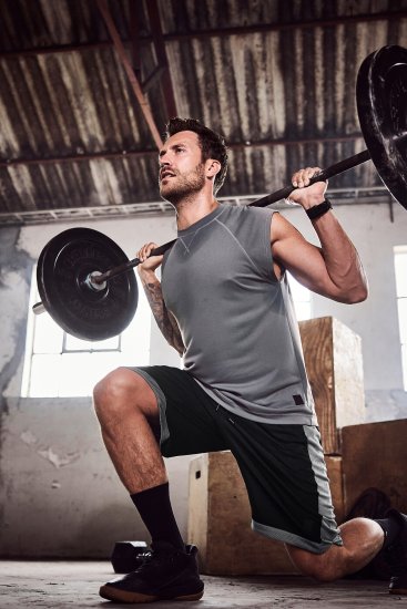 JP1880 Jay-Pi Bermuda QuickDry Mesh Fitness Shorts Black - Sportiniai drabuziai & Outdoor - Dideliu dydziu sportiniai drabuziai vyrams