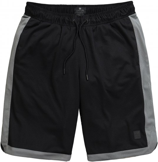 JP1880 Jay-Pi Bermuda QuickDry Mesh Fitness Shorts Black - Sportiniai drabuziai & Outdoor - Dideliu dydziu sportiniai drabuziai vyrams