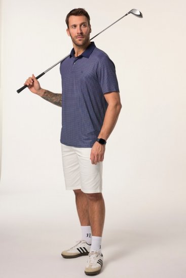 JP1880 Jay-Pi QuickDry Small Print Golf Polo Shirt Navy Blue - Polo marškinėliai - Polo marškinėliai - 2XL-8XL