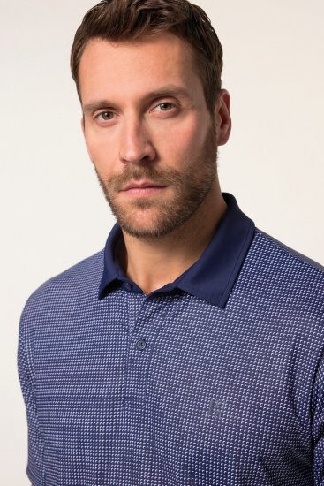 JP1880 Jay-Pi QuickDry Small Print Golf Polo Shirt Navy Blue - Polo marškinėliai - Polo marškinėliai - 2XL-8XL