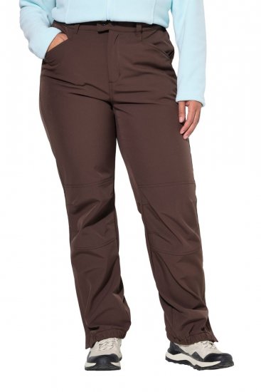 Ulla Popken 834662 Softshell kelnės su flisiniu pamušalu Taupe - Outdoor - 