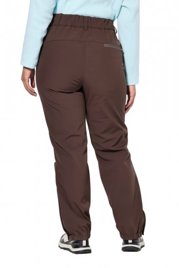 Ulla Popken 834662 Softshell kelnės su flisiniu pamušalu Taupe - Outdoor - 