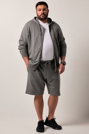 Men+ 851 Džemperis su gobtuvu Pilka melanžinė - Megztiniai ir džemperiai - Megztiniai ir Džemperiai - 2XL-14XL